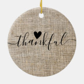 バーラップ素朴ファームハウスサンクフル セラミックオーナメント (裏面)