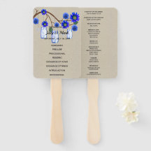 バーラップ素朴ブルーフローラメイスンジャーズ結婚ズ