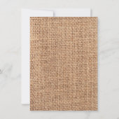 バーラップ素朴プリントバーベットワイヤ結婚式招待状 招待状 (裏面)