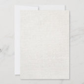 バーラップ素朴ホワイトレースロベバードブライダルシャワー 招待状 (裏面)