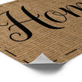 バーラップ素朴ホームメイドカントリーデコール ポスター (角)