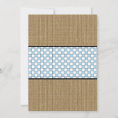 バーラップ素朴ボーイカップルベビーQ散水シャワー 招待状 (裏面)