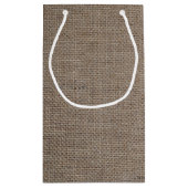 バーラップ素朴メイソンの瓶の赤ちゃんシャワー スモールペーパーバッグ (裏面)