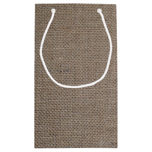 バーラップ素朴メイソンの瓶の赤ちゃんシャワー スモールペーパーバッグ (裏面)