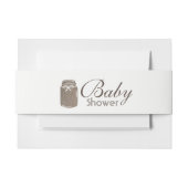 バーラップ素朴メイソンの瓶の赤ちゃんシャワー 招待状ベリーバンド (正面例)