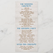 バーラップ素朴メイソンのjar結婚式のプログラム プログラム (裏面)