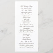 バーラップ素朴メイソンジャー結婚式 プログラム (裏面)