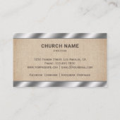 バーラップ素朴メタリックイエスキリスト 名刺 (裏面)