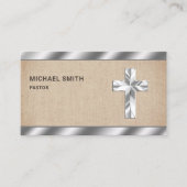 バーラップ素朴メタリックイエスキリスト 名刺 (正面)