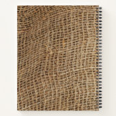 バーラップ素朴モノグラムイニシャルレシピ ノートブック (裏面)