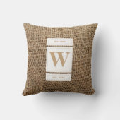 バーラップ素朴モノグラムイニシャル クッション (裏面)