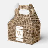 バーラップ素朴モノグラムイニシャル フェイバーボックス (裏面サイド)