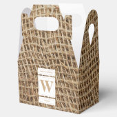 バーラップ素朴モノグラムイニシャル フェイバーボックス (オープン)