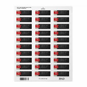 バーラップ素朴モノグラム住所 シール (フルシート)