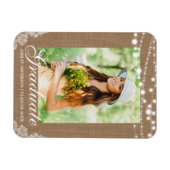 バーラップ素朴ライツレース卒業発表 マグネット (横)