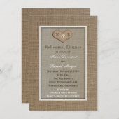バーラップ素朴リハーサルディナー招待状 招待状 (正面/裏面)