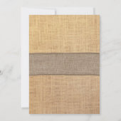 バーラップ素朴リボン30歳の誕生日パーティー 招待状 (裏面)