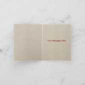 バーラップ素朴レッドメイソンジャースサンキューカード サンキューカード (内部)