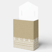 バーラップ素朴レースの国の結婚式 フェイバーボックス (オープン)