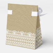 バーラップ素朴レースの国の結婚式 フェイバーボックス (裏面サイド)