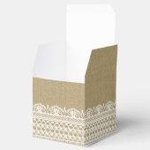 バーラップ素朴レースの国の結婚式 フェイバーボックス (オープン)