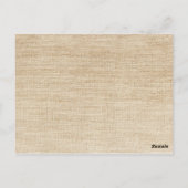 バーラップ素朴レースコーラルリボンテーブル番号 ポストカード (裏面)