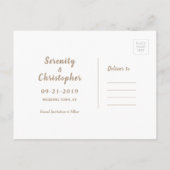 バーラップ素朴レースシルバーグリッター保存日 案内ポストカード (裏面)