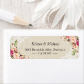 バーラップ素朴レースピンクフローラ ラベル (インサイチュ)