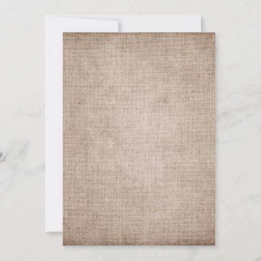 バーラップ素朴レースピンクブルーフローラ40th誕生日 招待状 (裏面)