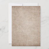 バーラップ素朴レースピンクブルーフローラ90誕生日 招待状 (裏面)