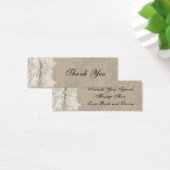 バーラップ素朴レースリボンボンボニエールラベル (デスク)