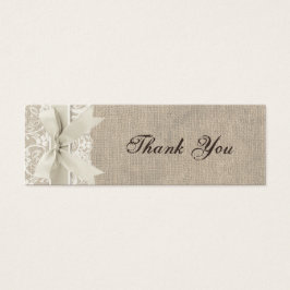 バーラップ素朴レースリボンボンボニエールラベル