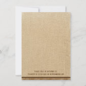 バーラップ素朴レースヴィンテージブライダルシャワー 招待状 (裏面)