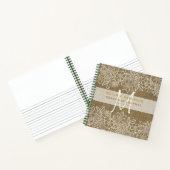 バーラップ素朴レース感謝の感謝日記 ノートブック (内部)