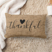 バーラップ素朴感謝祭ファームハウス感謝祭 ランバークッション (ブランケット)