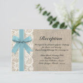 バーラップ素朴披露宴方向カード氷河 招待状 (スタンド正面)