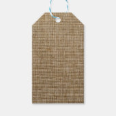 バーラップ素朴自然パターンギフトラベル- Burlap ギフトタグ (正面)