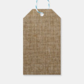 バーラップ素朴自然パターンギフトラベル- Burlap ギフトタグ (裏面)