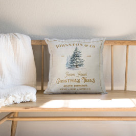 バーラップ素朴金ゴールド姓クリスマスツリーファーム クッション