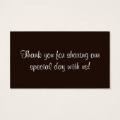 バーラップ素朴、スノーフレーク&ディアー結婚式の引き出物ラベル (裏面)