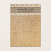 バーラップ素朴&レースイヤリングディスプレイカード (正面)