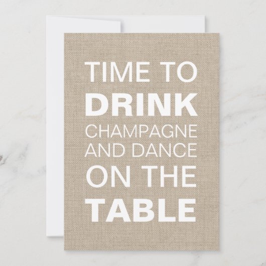 バーラップ21歳誕生日招待状 招待状 (正面)