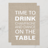 バーラップ21歳誕生日招待状 招待状 (正面/裏面)