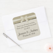 バーラップ・アンド・ボー素朴カントリー スクエアシール (封筒)