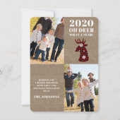 バーラップ·オ·シカ·プレイドの雪片写真 シーズンカード (正面)