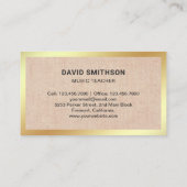 バーラップ·クラシー·バイオリン·ミュージック·先生·バイオリニスト 名刺 (裏面)