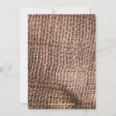 バーラップ&パンプキンス – 秋パーティの招待状 招待状 (裏面)