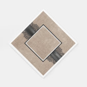 バーラップ、リネン、レースナプキン スタンダードランチョンナプキン (角)