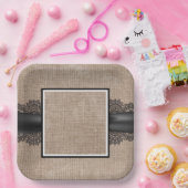 バーラップ、リネン、レース紙プレート ペーパープレート (パーティー)