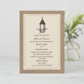 バーラップ&レースインスパイアフローラランタンリハーサル 招待状 (スタンド正面)